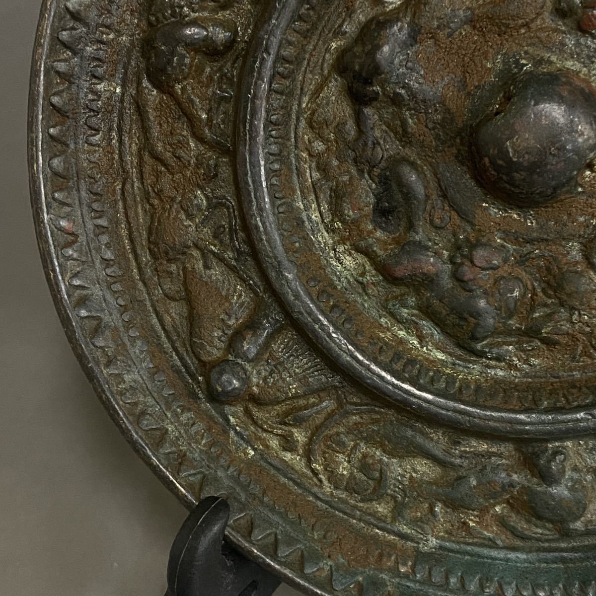 古代鏡 古銅鏡 海獣葡萄鏡 唐代 中国美術 古玩 藏出 唐物 瑞獣 銅製