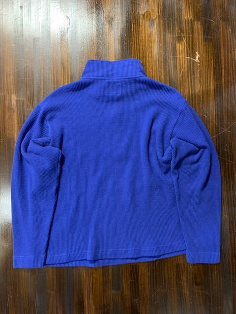 K028TC メンズ カットソー VICTIM ヴィクティム コットン 長袖 セーター ニット ブルー 青 大きいサイズ / XL_画像7
