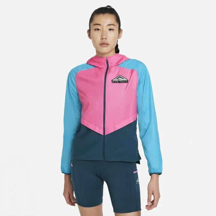 新品 定価17050円 Mサイズ NIKE ナイキ トレイル ランニングジャケット レディース ナイキ シールド DC8042-607_画像2