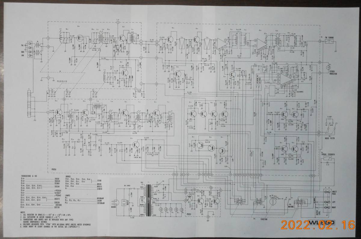 ☆彡　LUX CO.　AM/FMステレオチューナー　LUXMAN550　WL550　ジャンク　☆彡_画像7