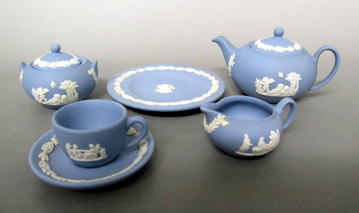 ⑧希少 廃盤品 WEDGWOOD ウェッジウッド ジャスパーウェア ミニチュア