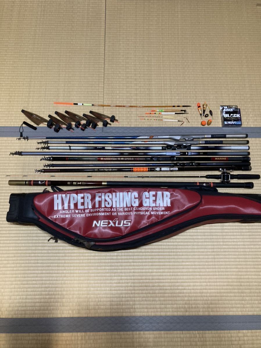 シマノ ダイワ DAIWA NFT等 磯竿セット ロッドケース 磯玉 ウキ等他