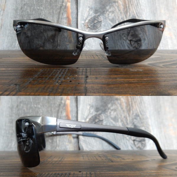 [ polarized light sunglasses ]CBSP10-1* smoked *FC: mat silver!COOL BIKERS original!!!