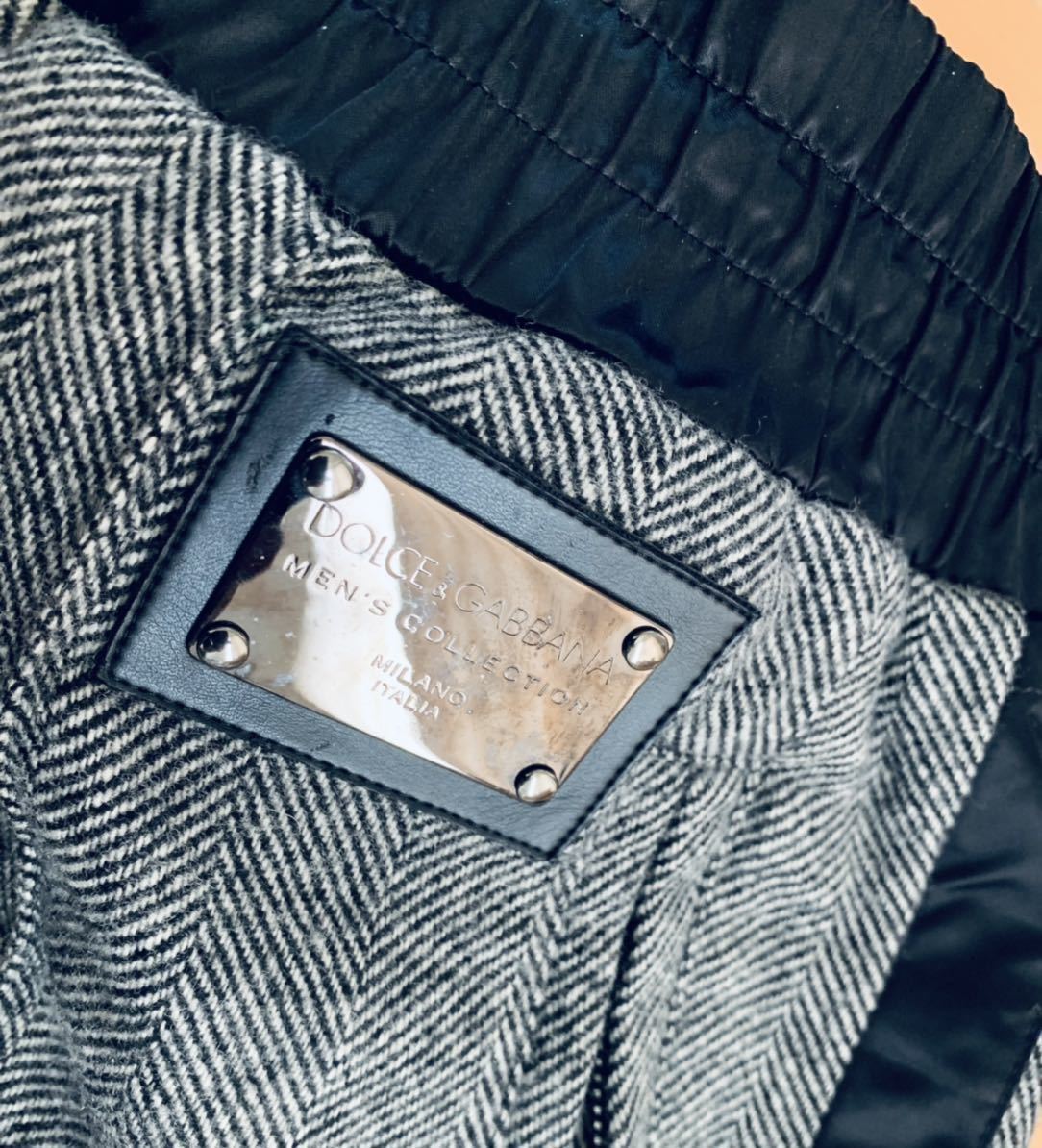 ファッション通販 ドルチェ&ガッバーナ DG ウール プレート付き ジョガー トラック パンツ 綺麗