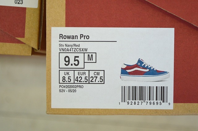 新品未使用 VANS バンズ ROWAN PRO ローワン プロ Rowan Zorilla シグネチャー ブルー レッド 定価11000円 VN0A4TZCSXW US9.5 27.5センチ_画像10