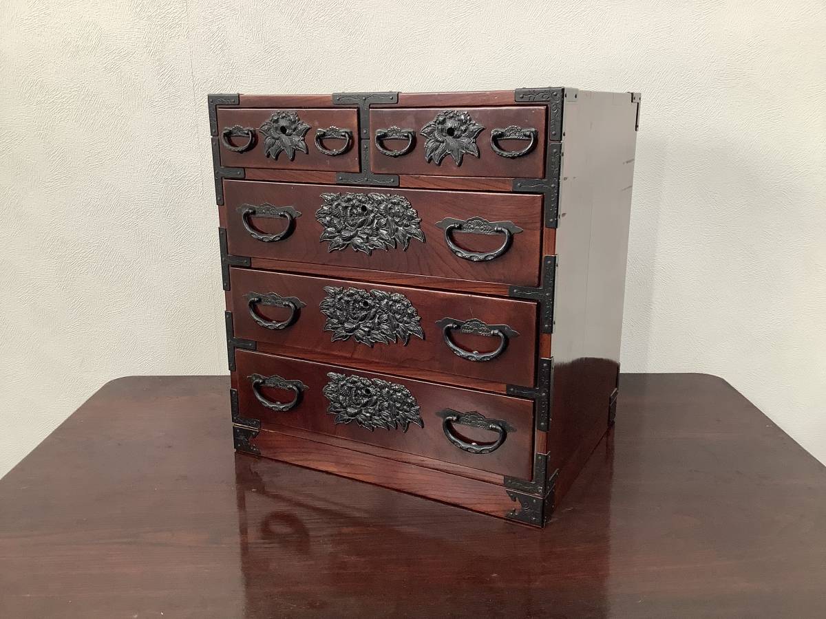 【訳あり】 時代箪笥 和家具 箪笥 民芸家具 和ダンス 和箪笥 昭和レトロ アンティーク - 家具
