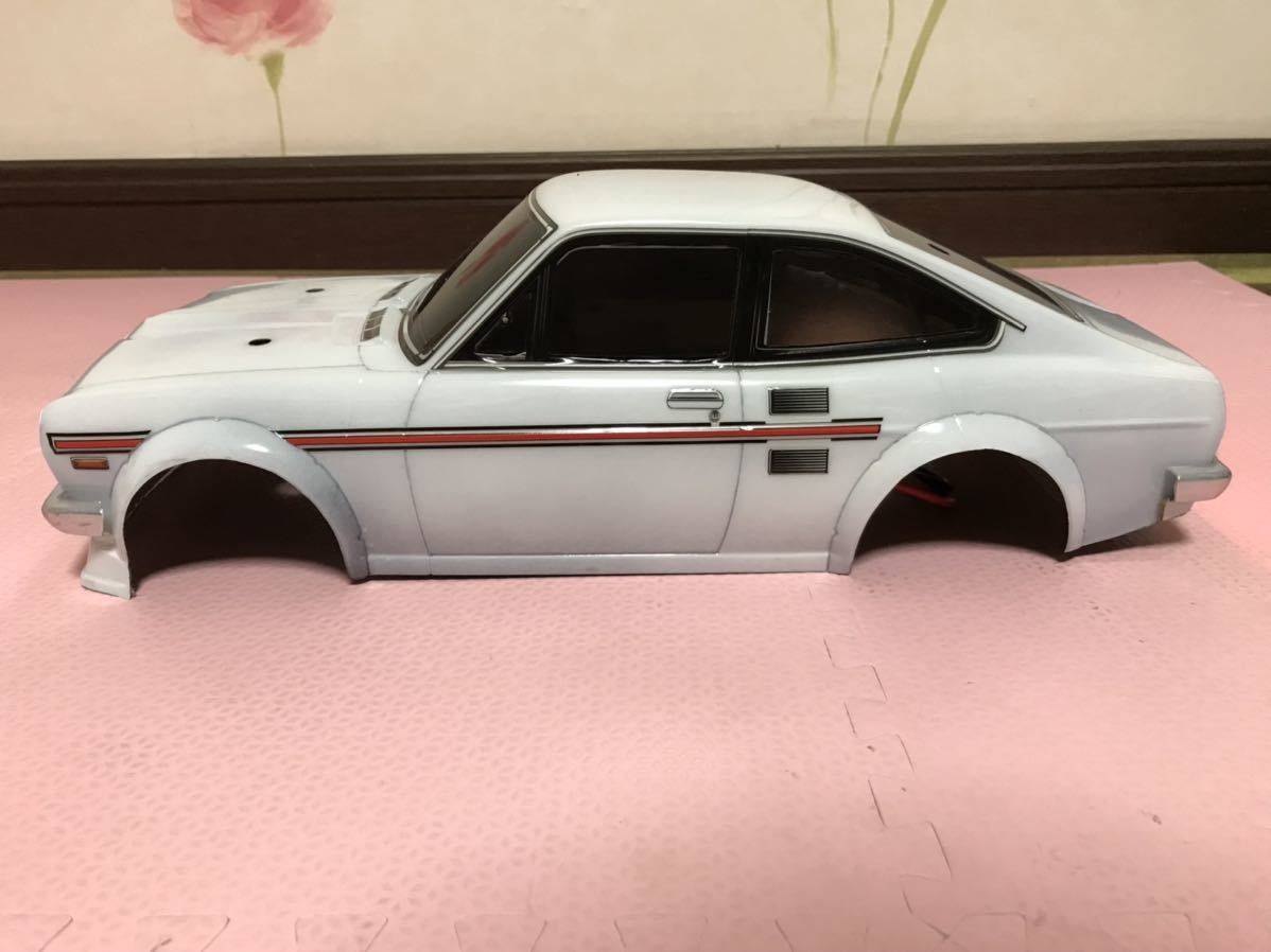 送料無料　Mシャーシ用　日産　サニー　クーペ　ラジコン　ボディ　LEDユニット付き　未走行　ABC HOBBY NISSAN SANNY COUPE RC BODY