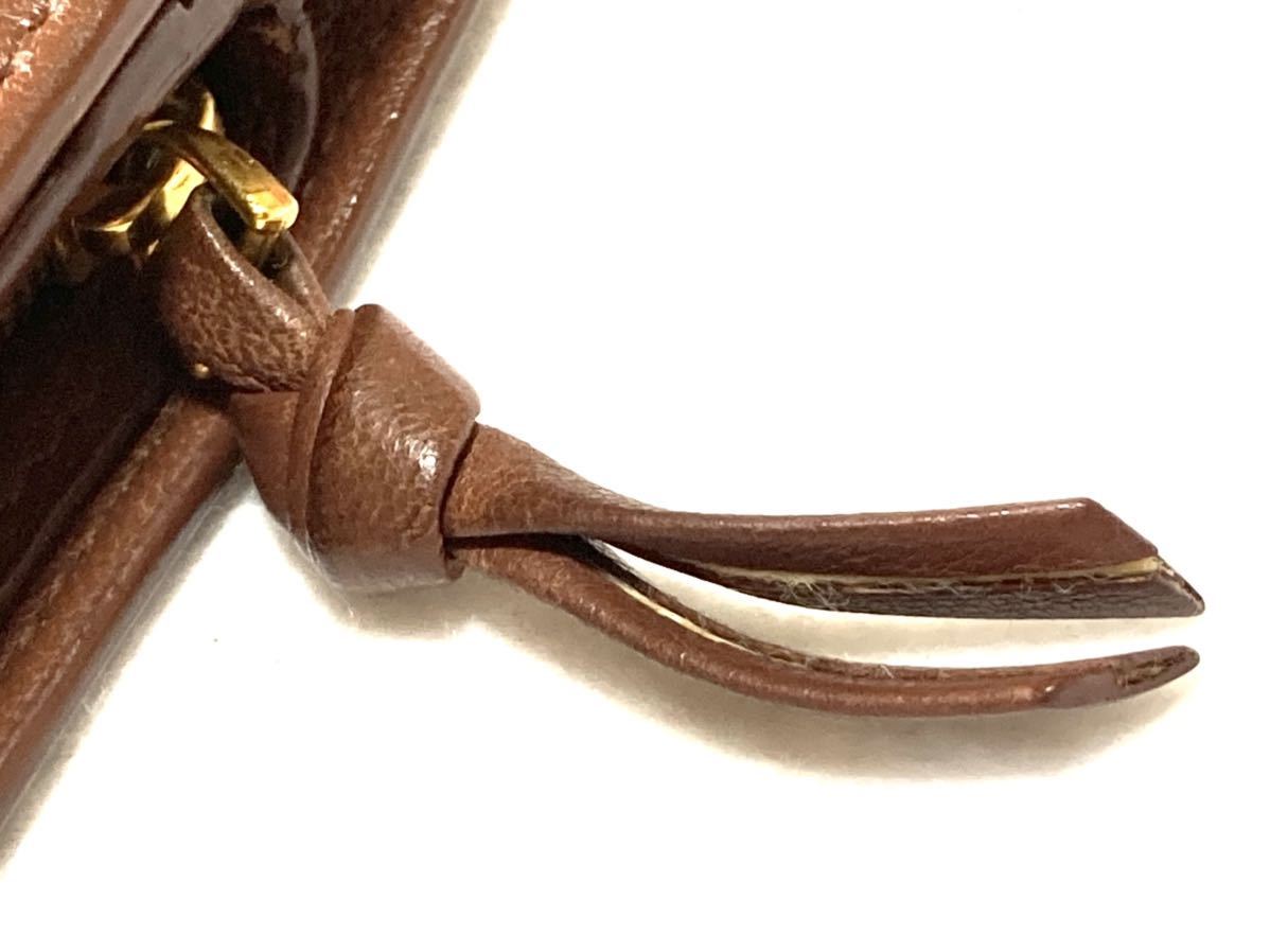 BOTTEGA VENETA ボッテガヴェネタ レザー 編み込み 長財布 ブラウン