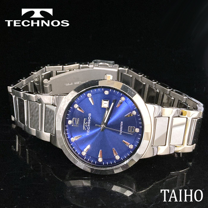 テクノス TECHNOS 正規品 腕時計 technos タングステン 超硬 3気圧防水 
