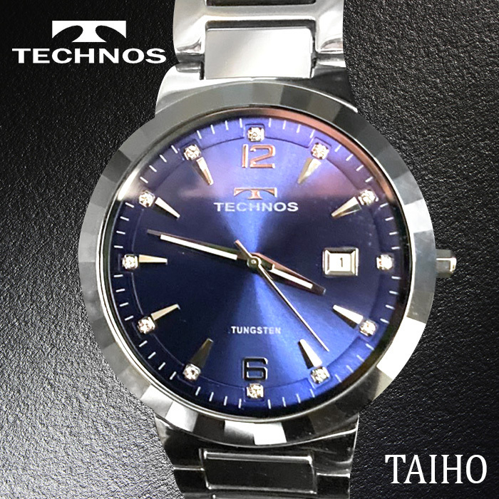 テクノス TECHNOS 正規品 腕時計 technos タングステン 超硬 3気圧防水 