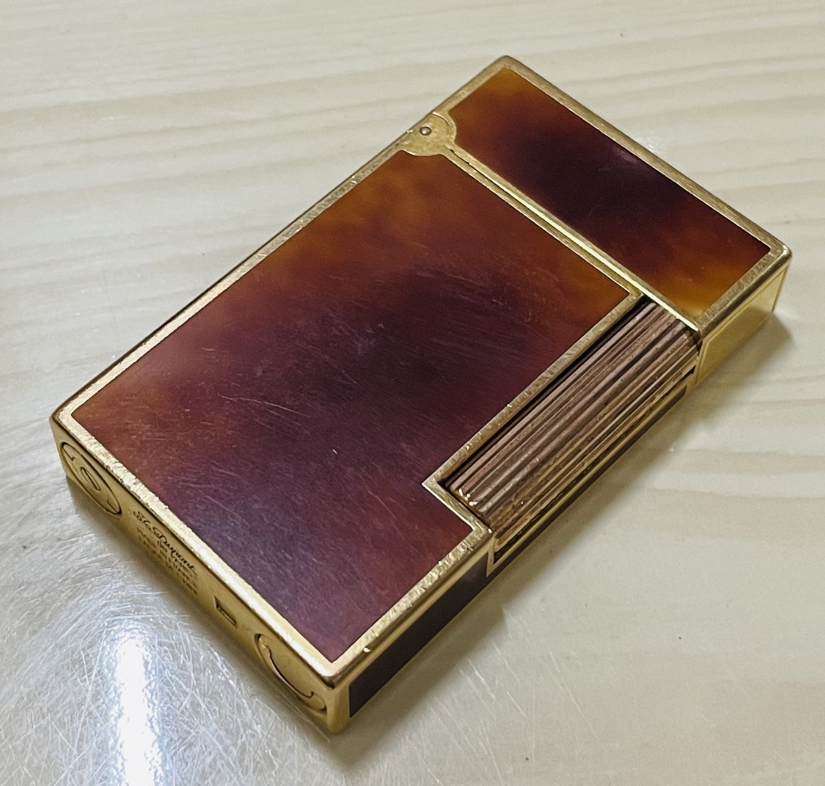 S.T.Dupont デュポン ライン2 べっ甲/漆/ゴールド ガスライター www