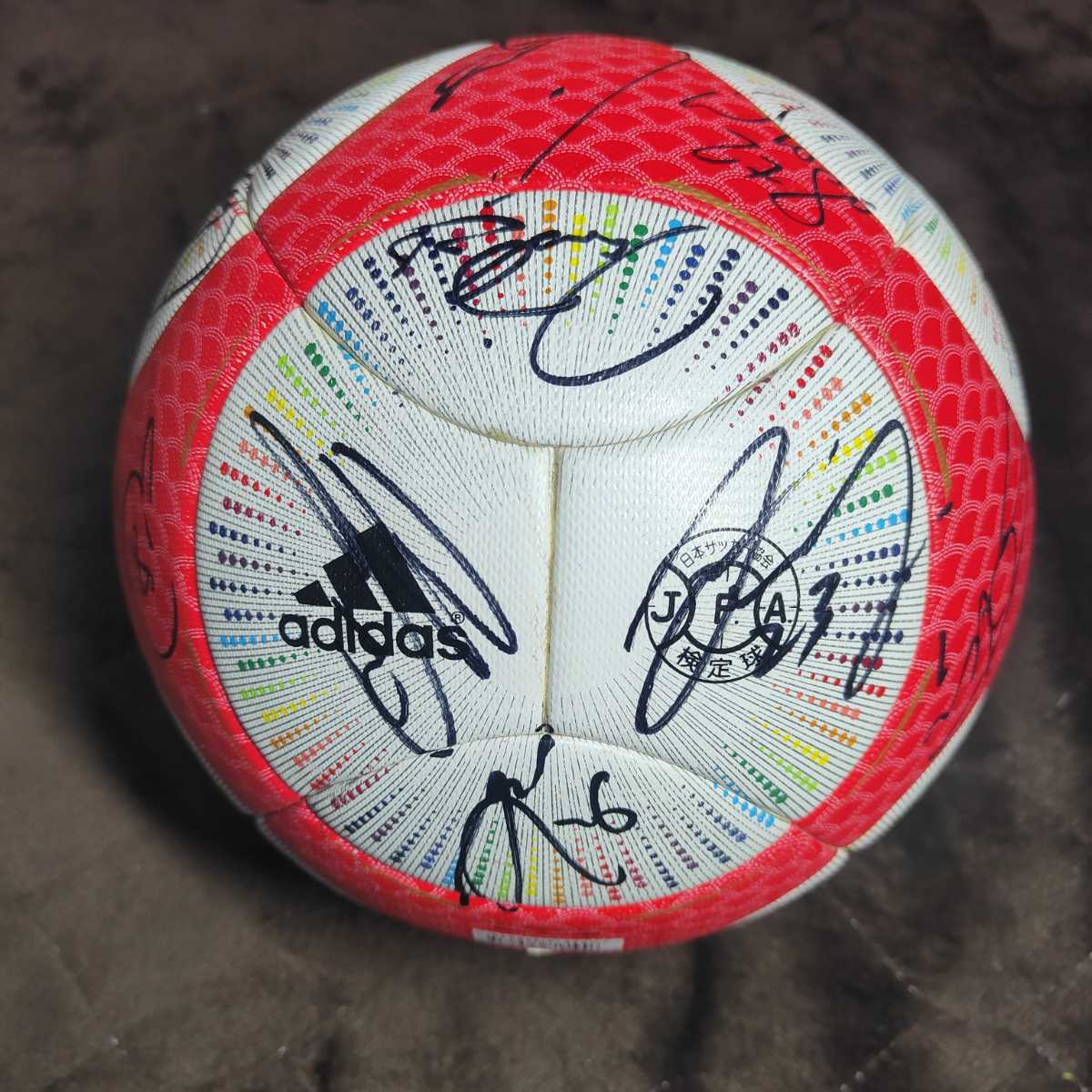 adidas KOTOHOGI アディダス コトホギ 5号球 サッカーボール 公式試合球 Jリーグ 20周年記念 サイン入り