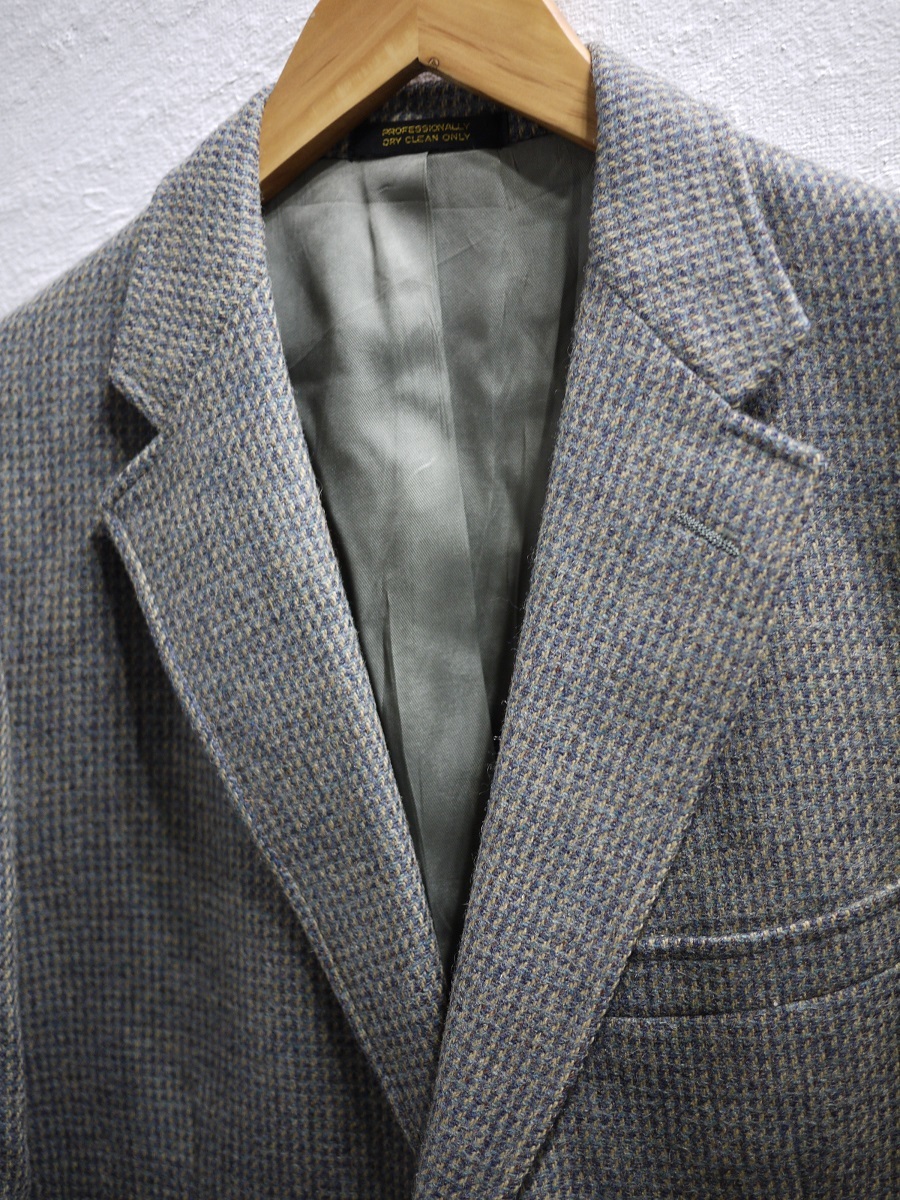 USA製 千鳥格子柄 ウールジャケット エルボーパッチ Houndstooth Wool Jacket Elbow patch 4912_画像2