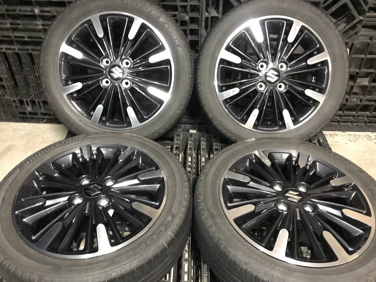美品スズキ MK53S スペーシアカスタム 純正 4.5j+45 165/55R15 ワゴンR