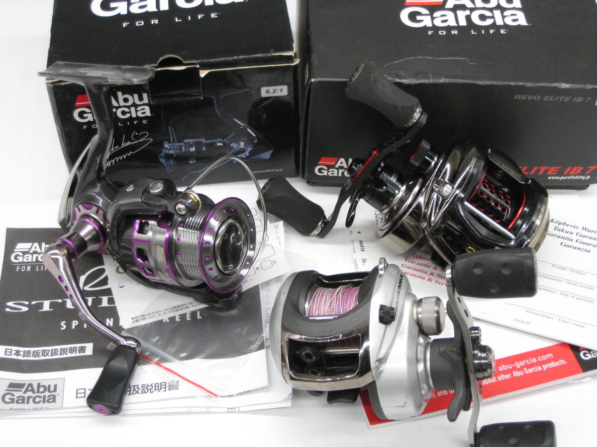 Abu Garcia アブガルシア Revo Studious Revo Elite Ib7 Silver Max 3セットセット アブガルシア 売買されたオークション情報 Yahooの商品情報をアーカイブ公開 オークファン Aucfan Com