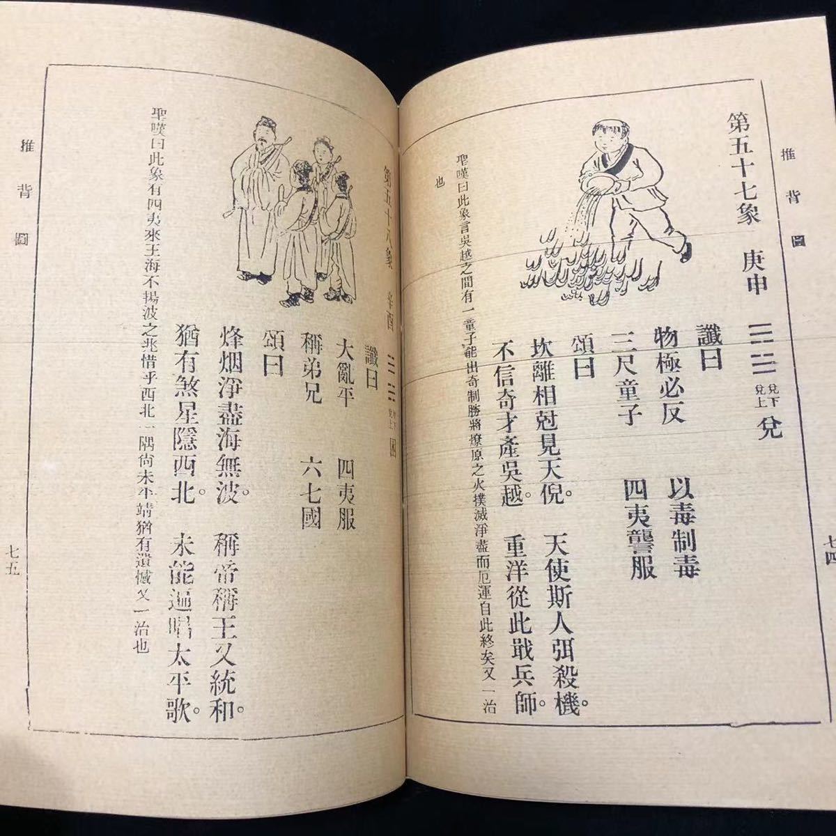 中国古書 光緒八年 禁断の書『推背図』が予言!研究用 4冊セット 中国古書 光緒八年 禁断の書『推背図』が予言!研究用 4冊セット
