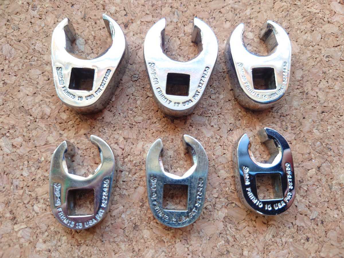 Snap-on FRHM10 12 13 14 17 19 3/8ドライブ クローフットレンチ