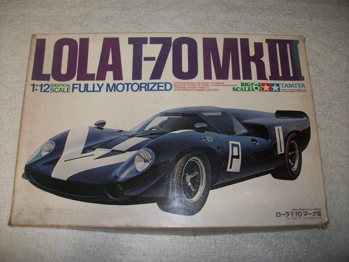 タミヤ 1/12 ローラ T-70 マークⅢ 初版モーターライズ LOLA T タミヤ 1/12 ローラ T-70 マークⅢ 初版モーターライズ LOLA T