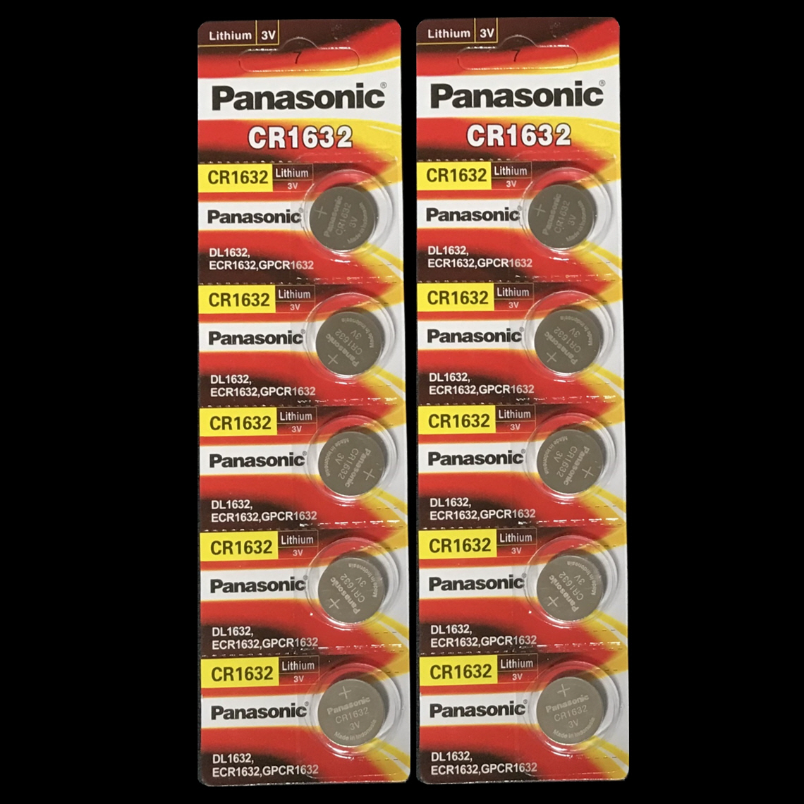 Panasonic CR1632 10個 送料無料 パナソニック ボタン電池 リモートキー 激安卸販売新品 コイン電池 リチウム電池 スマートキー 交換用 出産祝いなども豊富