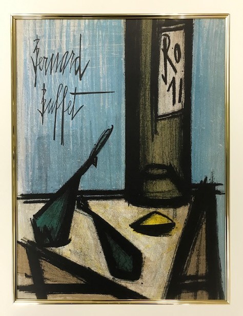 【特価】 ≪　ベルナール 　ビュッフェ　≫　オリジナル リトグラフ【石版画】　NATURE MORTE A LA BOUTEILLE 　1967年　BERNARD　 BUFFET