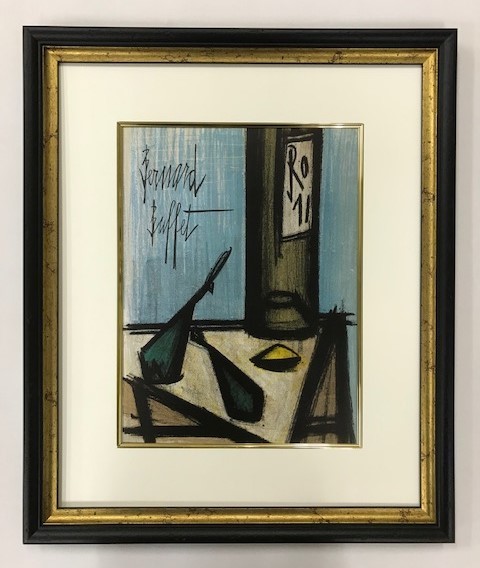 【特価】 ≪　ベルナール 　ビュッフェ　≫　オリジナル リトグラフ【石版画】　NATURE MORTE A LA BOUTEILLE 　1967年　BERNARD　 BUFFET