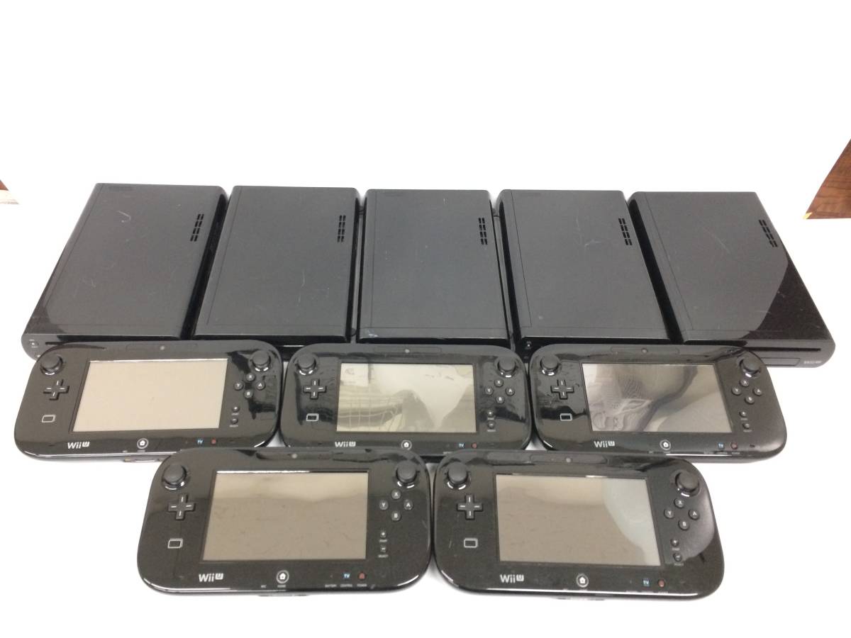 正規新品 Nintendo Wii U 本体＆ゲームパッドセット まとめ売り 動作品  清掃済み 黒 計10台 32GB【Y2-79/100/0】