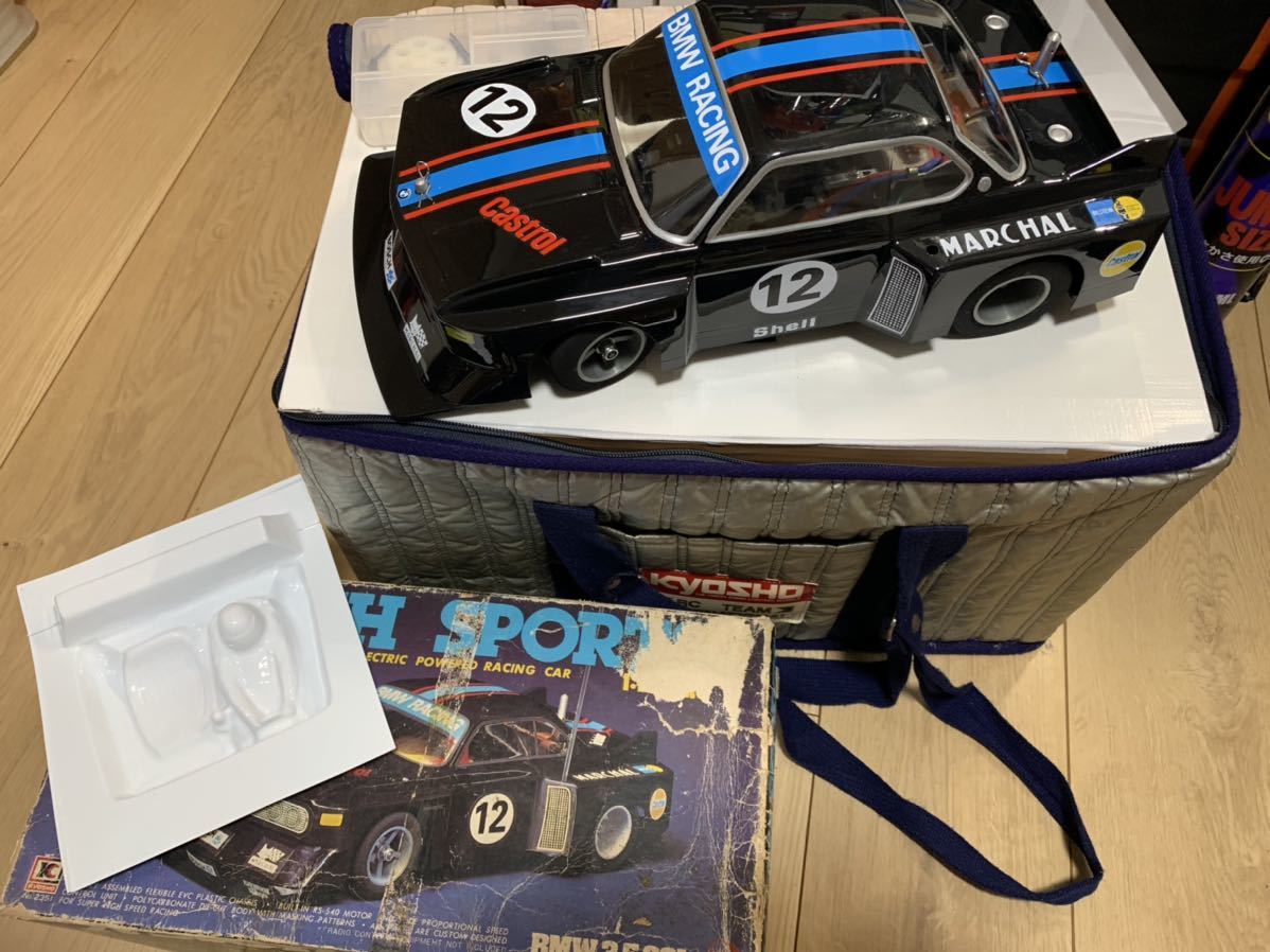 京商 1/12 マッハスポーツ BMW 完成品 当時物ラジコンバッグ付き 希少