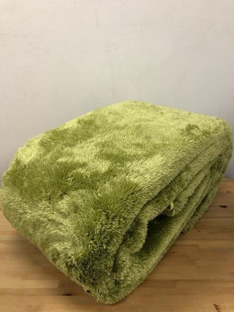 新品☆185×240cm♪グリーン系♪防ダニ・抗菌おしゃれシャギーラグ☆p576 2