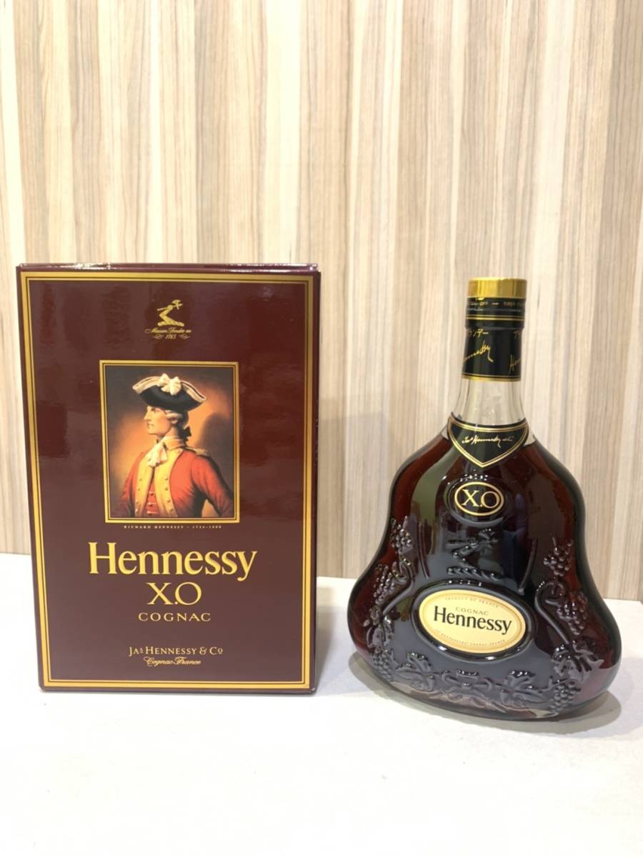 H1056 古酒未開栓 ヘネシー XO 金キャップ クリアボトル 700ml 40% Hennessy XO ブランデー コニャック X.O