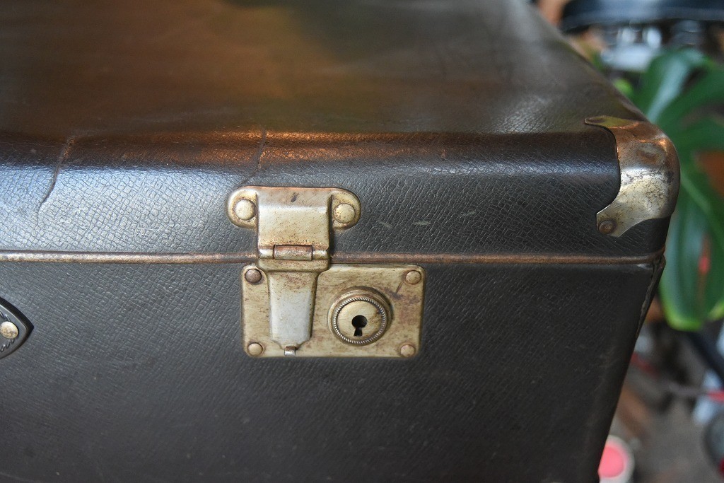 100473 ヴィンテージ トランクケース 革鞄 英国製 アンティーク
