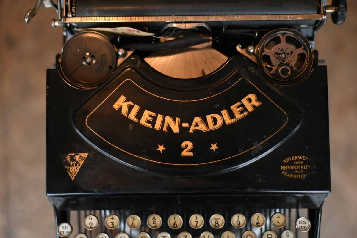 100853 ヴィンテージ　タイプライター KLEIN ADLER ドイツ製　ビンテージ　アンティーク　昭和　レトロ　