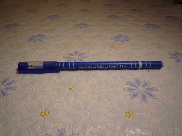 スリムカラーボールペン　油性インク　ボール径0.7mm　ブルー_画像1