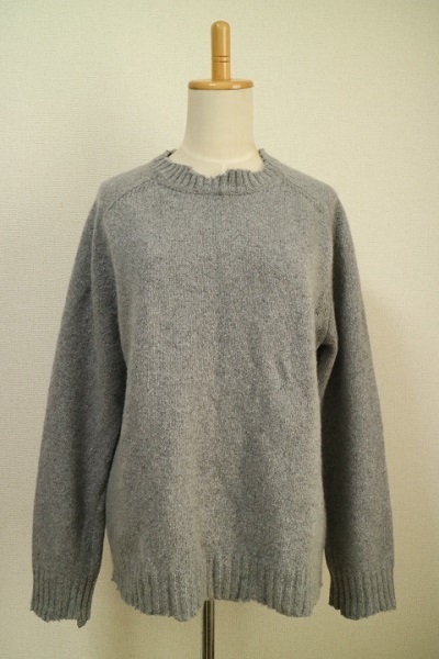 UNUSED 17AW ダメージカシミアニット アンユーズド DAMAGE CASHMERE KNIT セーター グレー_画像1