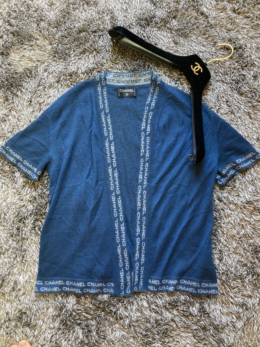 希少 ヴィンテージ CHANEL ロゴ トップス ボレロ カシミヤ 100