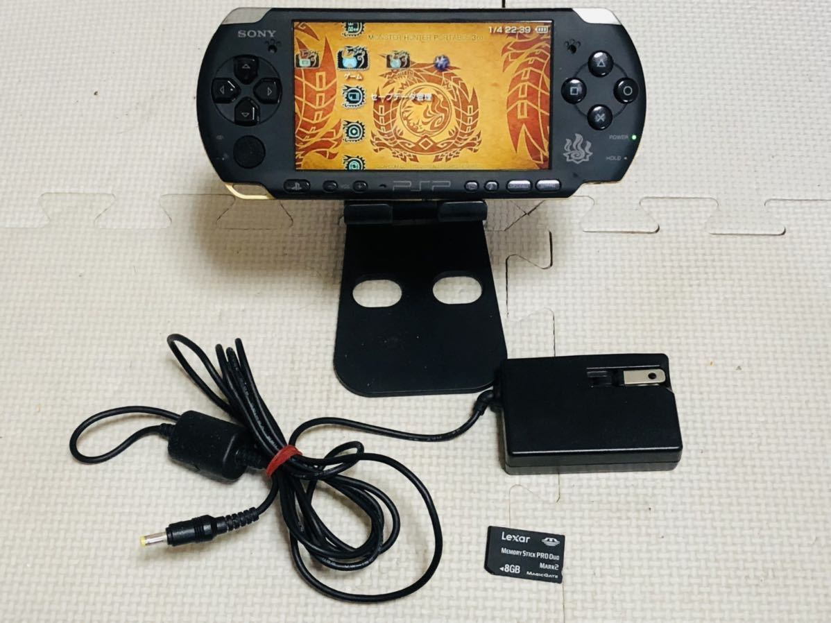 ブラック系【新品、本物、当店在庫だから安心】 美品 psp-3000 【70%OFF】 【美品】PSP-3000 ハンターズモデル 携帯用ゲーム本体