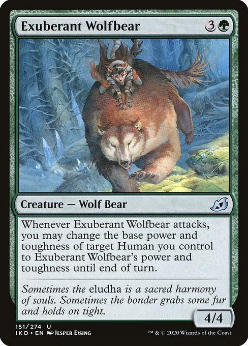 MTG ■緑/英語版■ 《溌剌とした狼熊/Exuberant Wolfbear》★FOIL★イコリア:巨獣の棲処 IKO_画像1