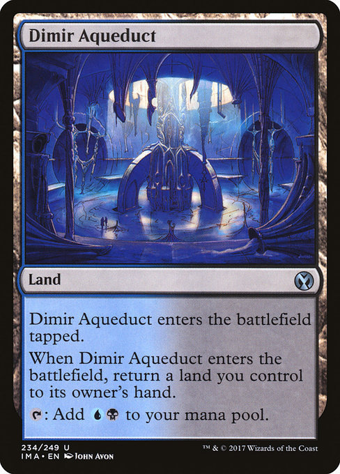 MTG ■土地/英語版■ 《ディミーアの水路/Dimir Aqueduct》 アイコニックマスターズ IMA_画像1