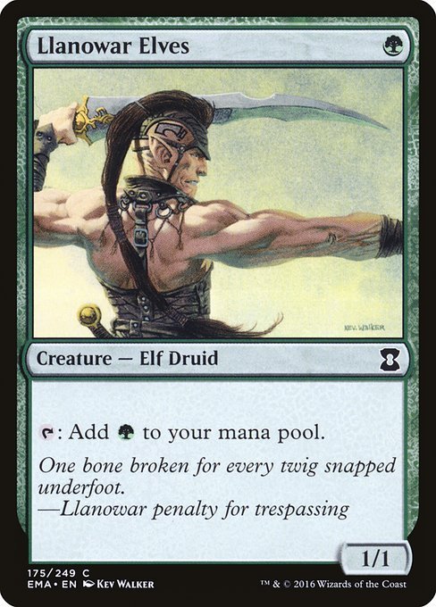 新版 MTG ラノワールのエルフ Llanowar Elves 英語4枚 第6版 HP