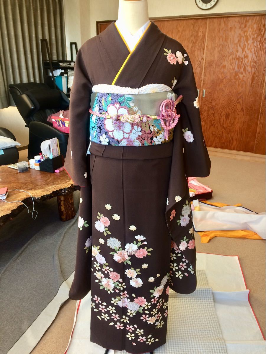 ちりめん桜尽くし刺繍振袖 clubpetschile.cl