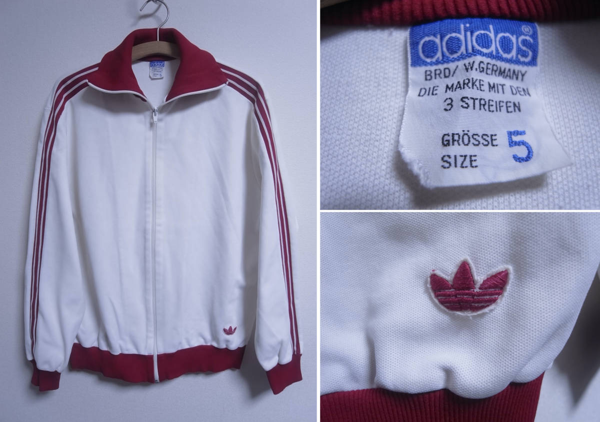 X2 5819 レアカラー ヴィンテージ 70s アディダス Adidas 白 赤系色 フルzip ジャージ トラックジャケット トラックトップス Ads 3f 5 ジャンパー ブルゾン 売買されたオークション情報 Yahooの商品情報をアーカイブ公開 オークファン Aucfan Com