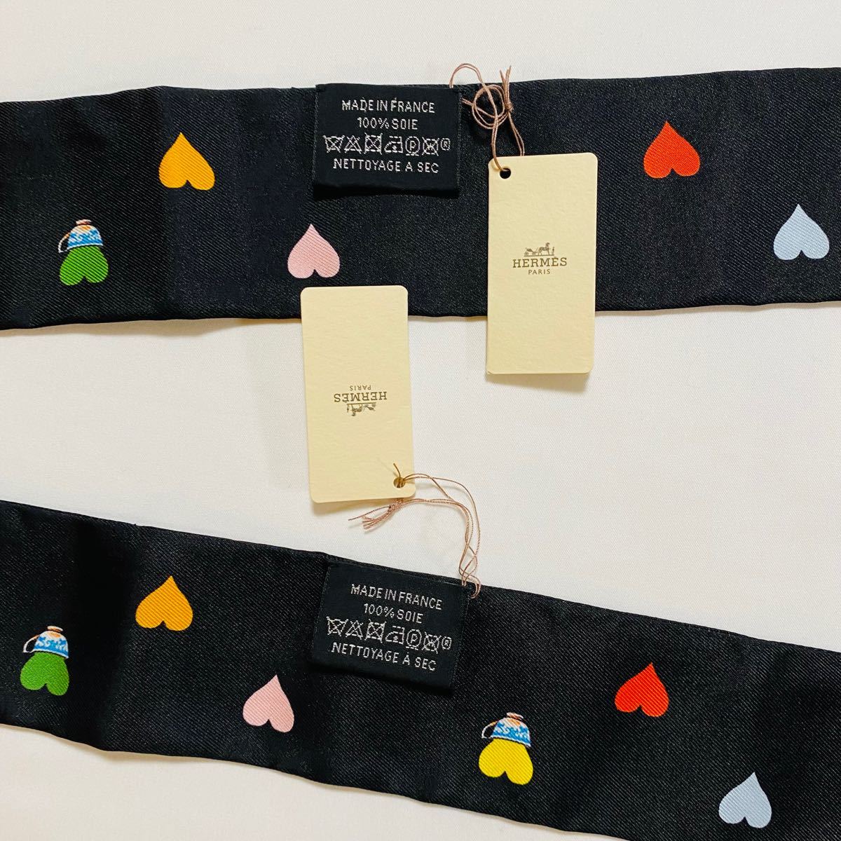 HERMES ツイリー 2021aw 《ティータイム》 ブラック 2本 ccorca.org