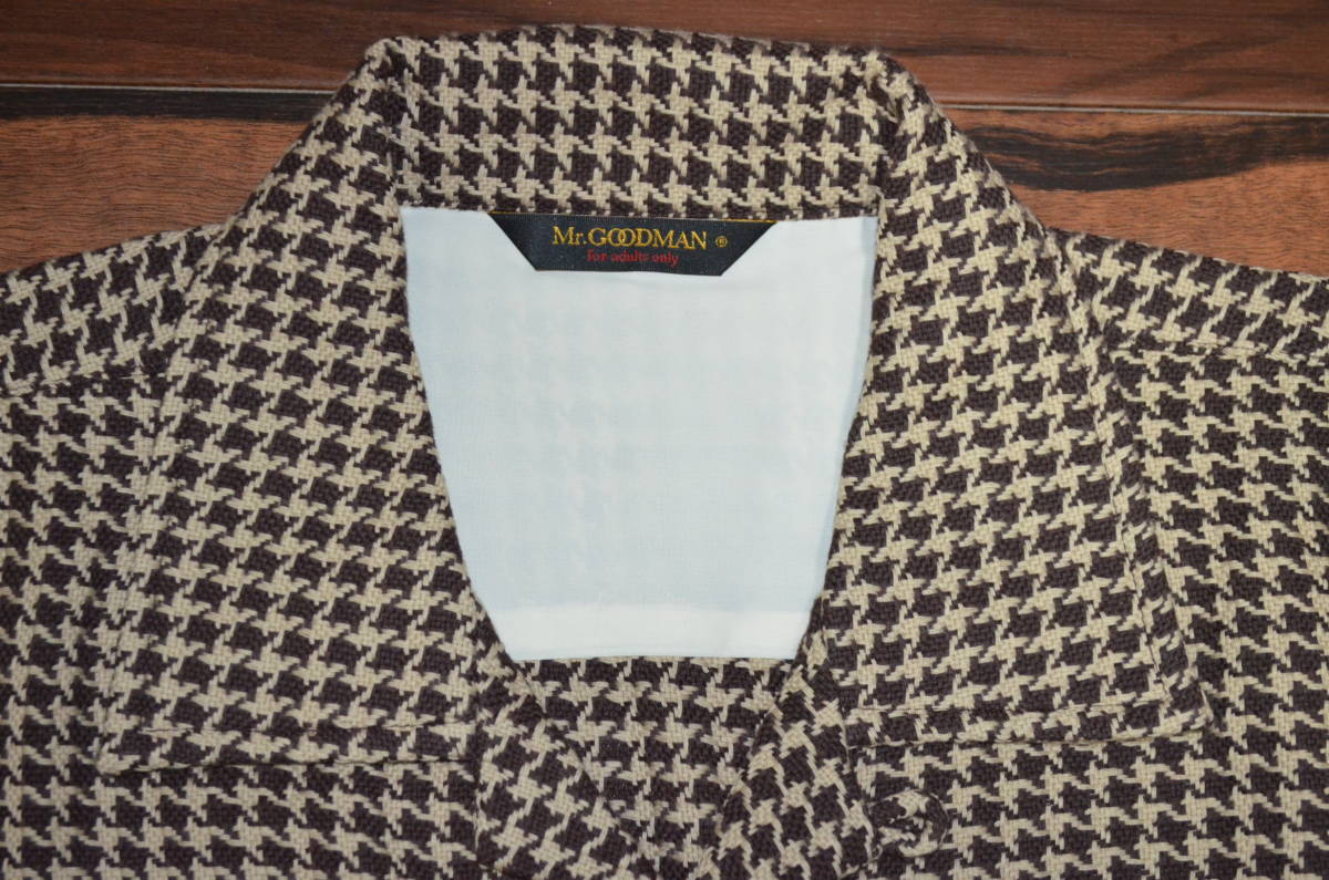 ●即決！Mr.GOODMAN ミスターグッドマン Houndstooth Open Shirts ハウンズトゥースオープンシャツ L 新品タグ付き アンドファミリー_画像4