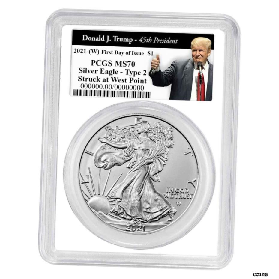 定番スタイル アンティークコイン NGC PCGS 2021 $1 Type 1 American Silver Eagle MS69 FDI Trump Label Red Core $ 1タイプ1アメリカシルバーイーグルNGC FDIトランプラベルレッドコア playtime.co.zw