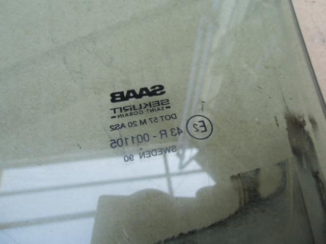  Saab 9000 E-CB234L правый F стекло двери 