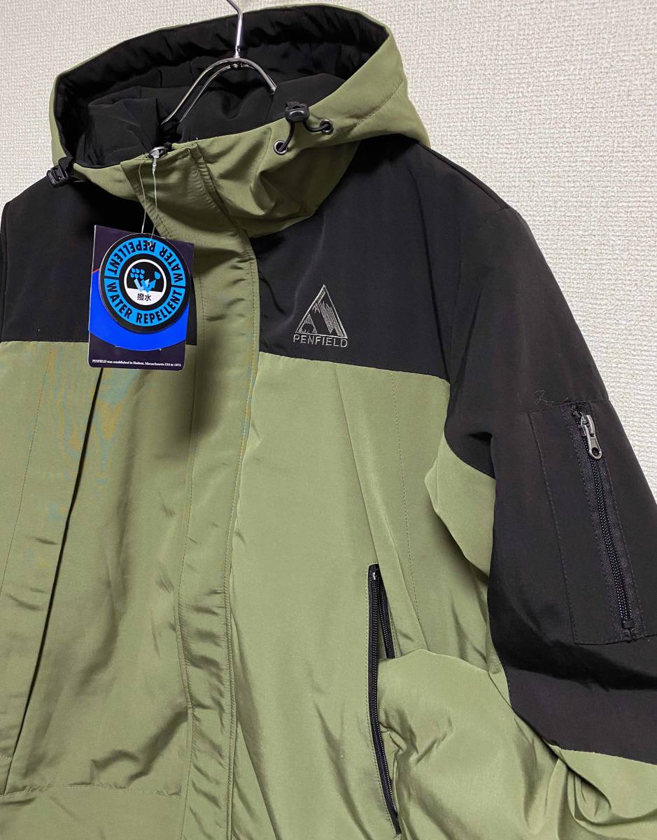 新品 M ★ Penfield ペンフィールド メンズ 中綿 フード ジャケット カーキ ブラック コストコ 軽量 アウトドア コート ブルゾン  アウター