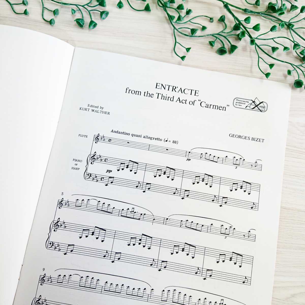輸入楽譜 FLUTE&PIANO(Harp,Violon)フルート&ピアノ(ハープ,バイオリン)2冊まとめ売り/ジョルジュ・ビゼー/イベールジャックの画像3
