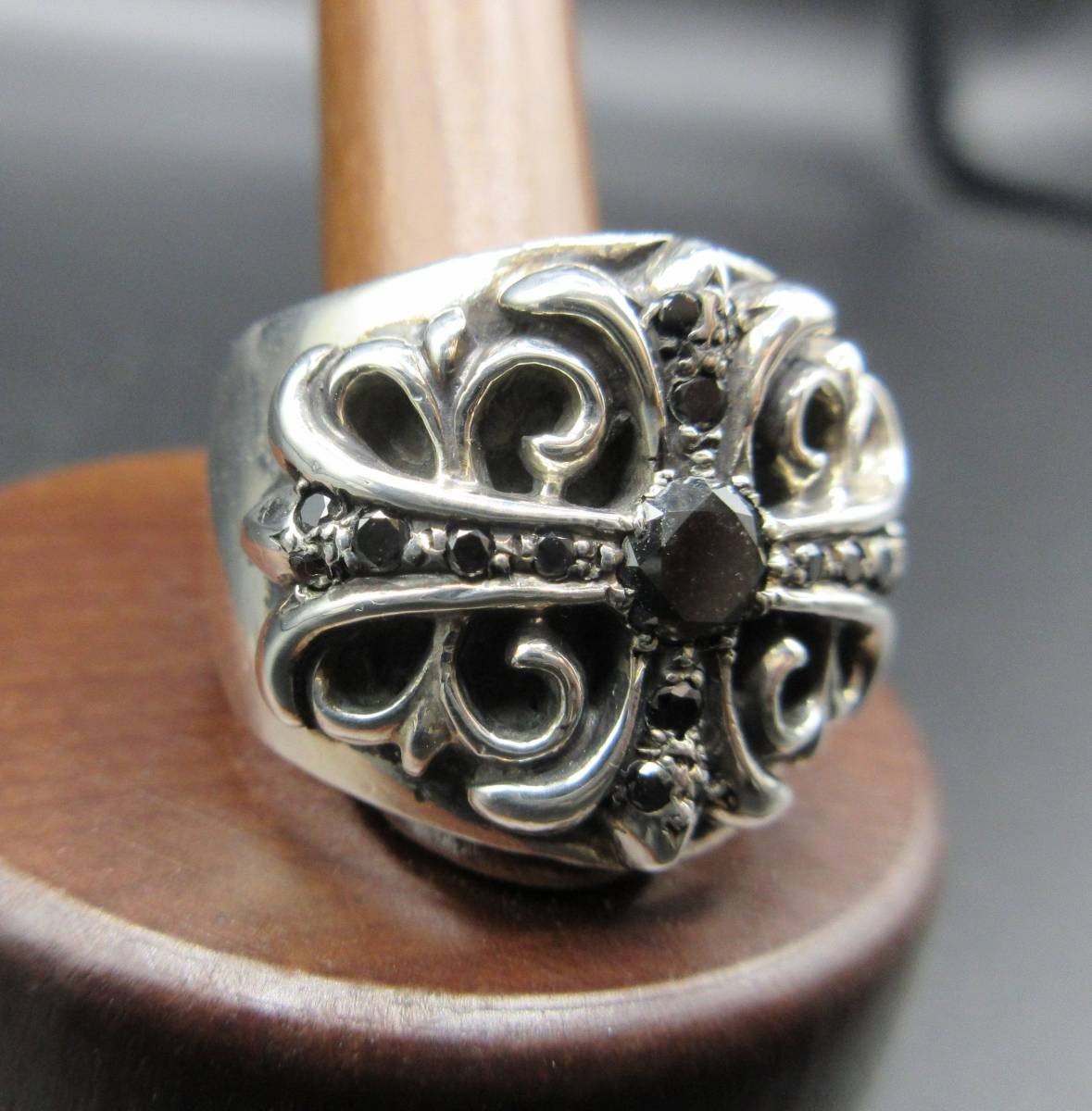 CHROME HEARTS Chrome Hearts keeper ring after diamond processing does natural black installation custom Bay Be Classic K&T 22K Cross 