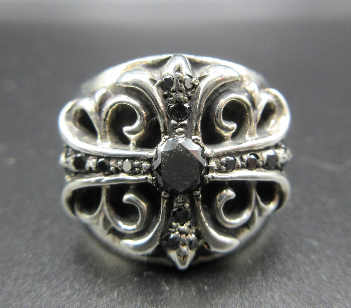 CHROME HEARTS Chrome Hearts keeper ring after diamond processing does natural black installation custom Bay Be Classic K&T 22K Cross 