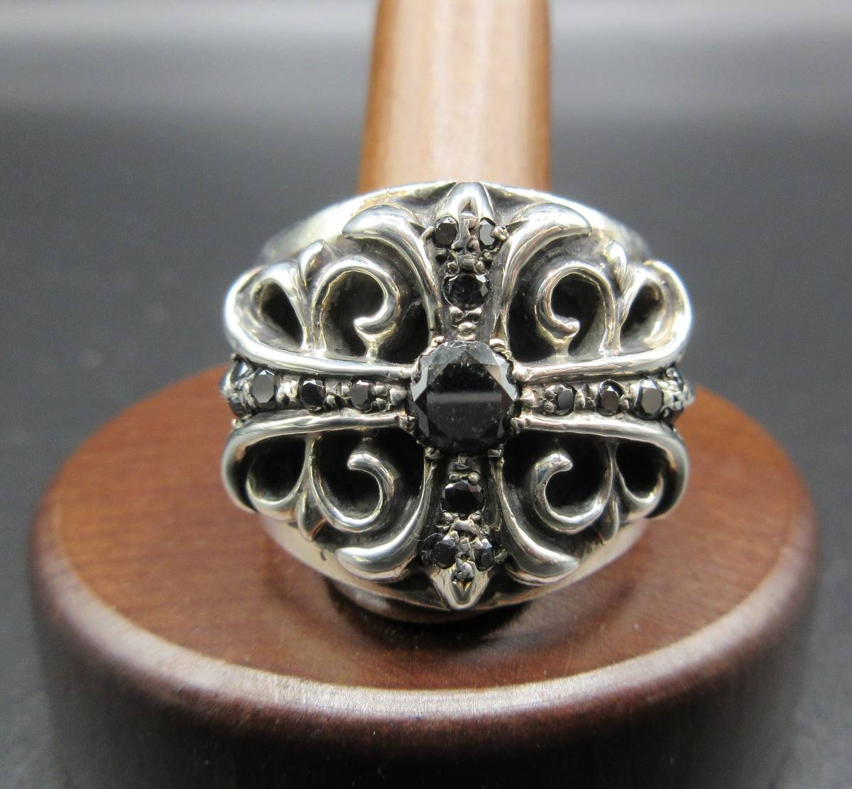 CHROME HEARTS Chrome Hearts keeper ring after diamond processing does natural black installation custom Bay Be Classic K&T 22K Cross 