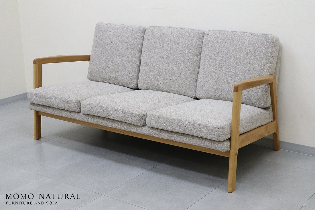 ◇美品◇MOMO NATURAL/モモ ナチュラル◇MOSS SOFA 3P/モス ソファ 3人